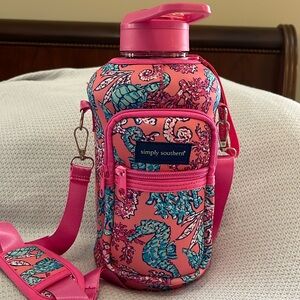 Simply Southern Pink and Blue Water Bottle Holder